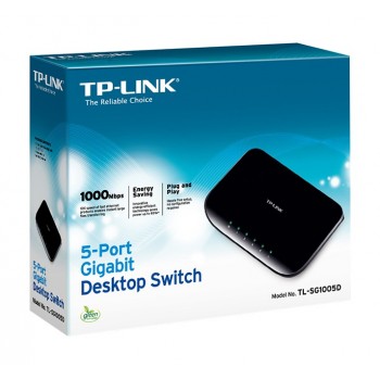 TP-LINK TL-SG1005D 5 puertos RJ-45 10 100 1000 Mbit s Negro TL-SG1005D