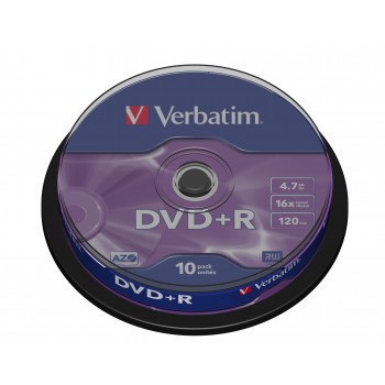 Verbatim DataLifePlus - 10 x DVD+R 4.7 GB 16x - soportes de almacenamiento 43498