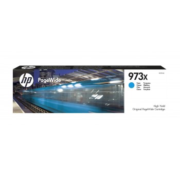Cartucho PageWide de tinta original HP 973X de alta capacidad cian F6T81AE