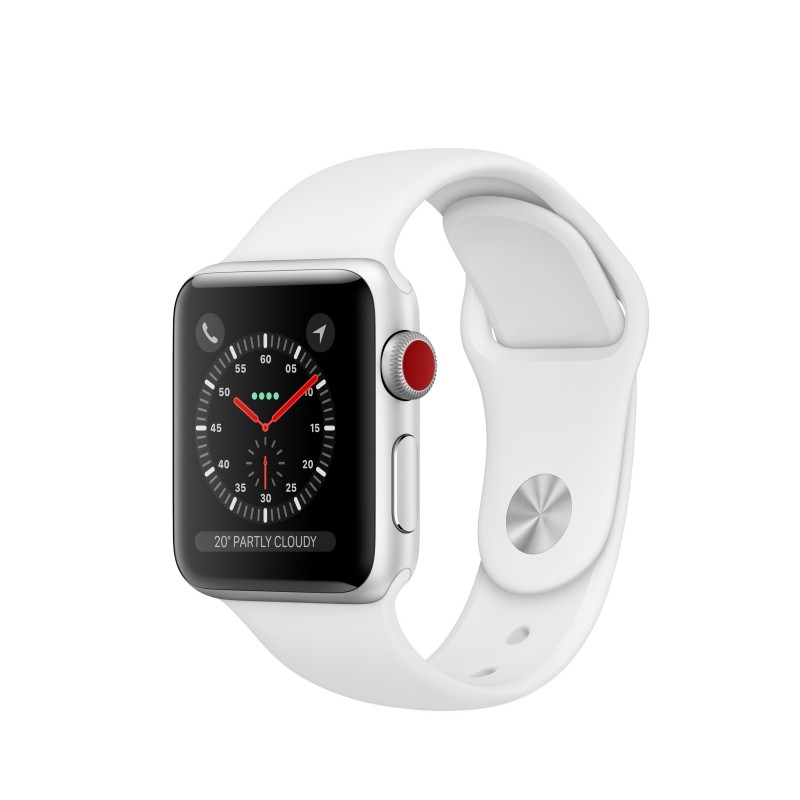 Apple Watch Watch Series 3, OLED, Pantalla táctil, GPS (satélite), Móvil, 28,7 g, Plata MTGN2QL A