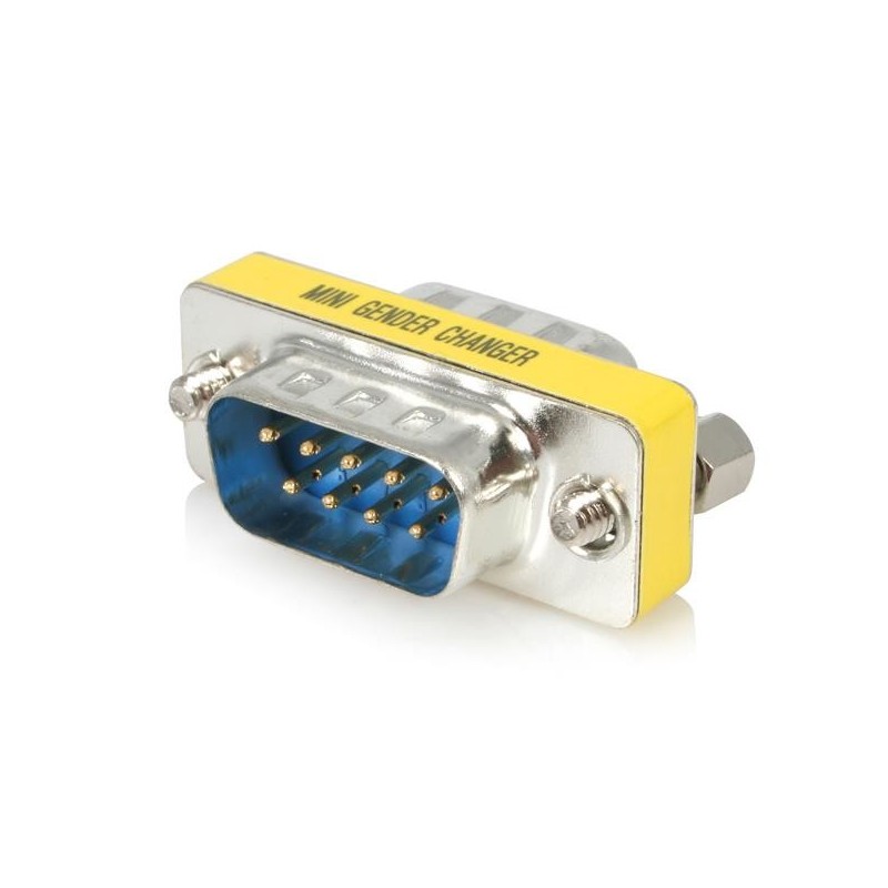 StarTech.com Cambiador de Género DB9 Serie Slimline - M M, DB-9, DB-9, Azul, Acero inoxidable, Amari GC9SM