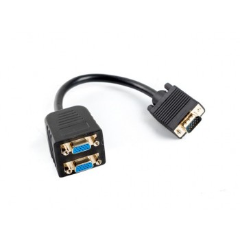 Lanberg AD-0020-BK Vga (15Pol) Stecker auf 2x Vga 
