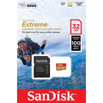 SanDisk Extreme 32GB MicroSDHC Clase 10 SDSQXAF-032G-GN6AA
