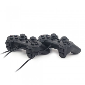 Gembird JPD-UDV2-01 Gamepad PC Negro mando y volante
