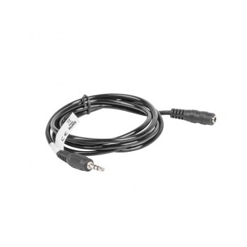 Lanberg CA-MJFJ-10CC-0015-BK Klinkenstecker auf 3.5mm Klinkenbuchse Stereo-Audiokabel, 1,5m schwarz