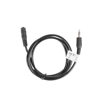 Lanberg CA-MJFJ-10CC-0015-BK Klinkenstecker auf 3.5mm Klinkenbuchse Stereo-Audiokabel, 1,5m schwarz