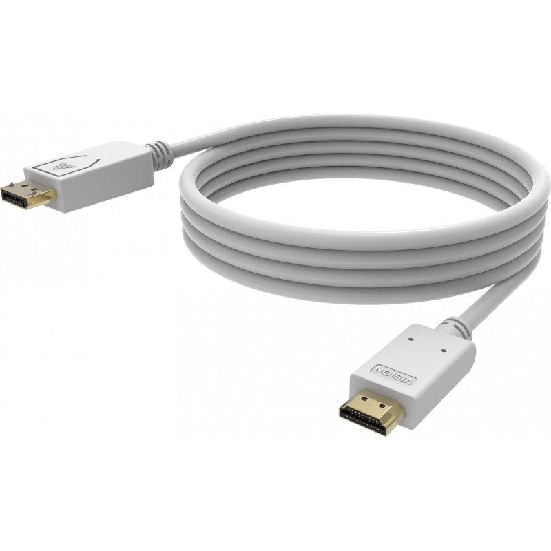 Vision TC 3MDPHDMI4K cable DisplayPort 3 m HDMI Blanco