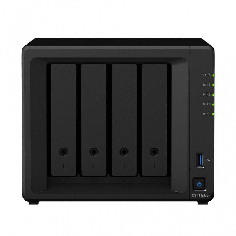 Synology DS418play, Unidad de disco duro, SSD, Serial ATA III, 2.5 3.5", 0, 1, 5, 6, 10, JBOD, FAT,H