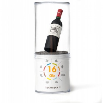 PENDRIVE TECH ONE TECH BOTELLA VINO MARQUES DEL PENDRIVE 16GB USB 2.0 TEC5127-16