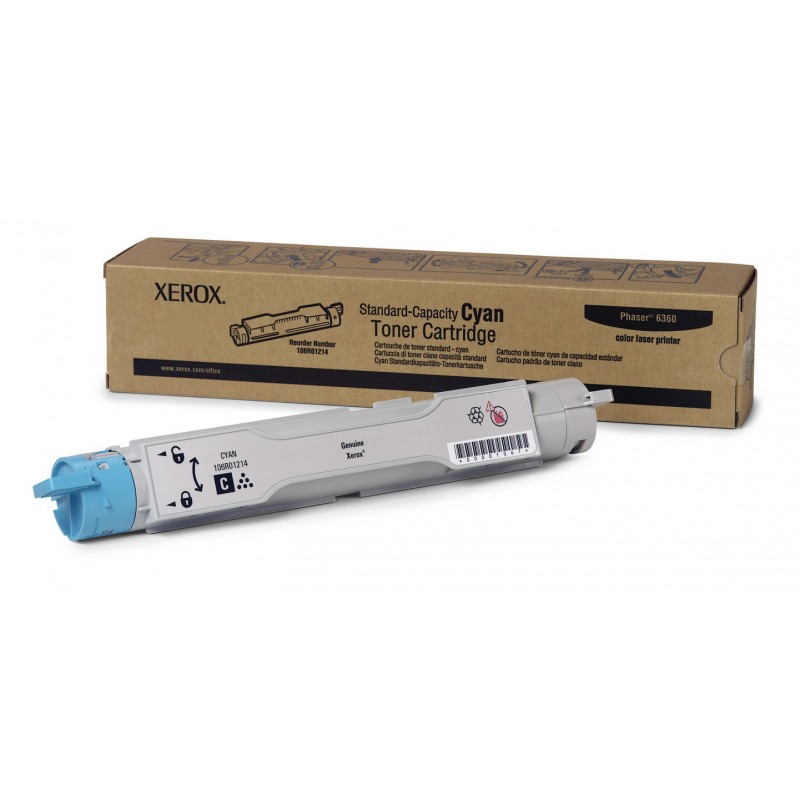 Cartucho de Tóner Cián de Capacidad Normal, Phaser 6360 106R01214