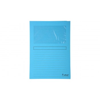PAQUETE 25 SUBCARPETAS AZUL CON VENTANA 120G M2 -  EXA50252E