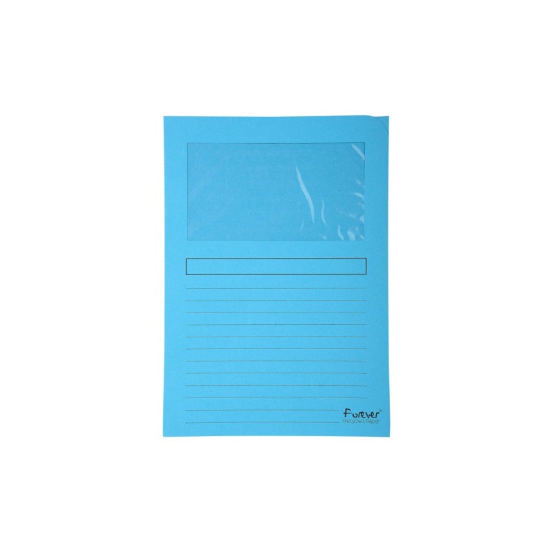 PAQUETE 25 SUBCARPETAS AZUL CON VENTANA 120G M2 -  EXA50252E
