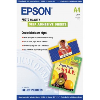 Epson Photo Quality Self Adhesive Sheet - Hojas autoadhesivas - hojas autoadhesivas - A4 (210 x 297  C13S041106