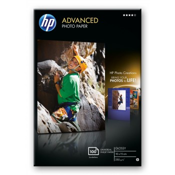 HP Advanced Glossy Photo Paper - Papel de fotografía satinado - 100 x 150 mm - 250 g m2 - 100 hoja(s Q8692A