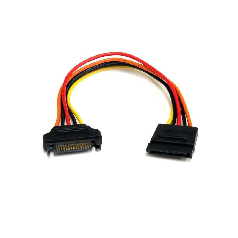 StarTech.com Cable de 20cm de Extensión de Alimentación Corriente SATA - 15 pines, 17 g, 125 mm, 225 SATAPOWEXT8