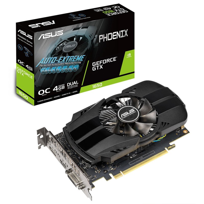 ASUS Phoenix GeForce GTX1650 4GB OC - PH-GTX1650-O4G 90YV0CV0-M0NA00