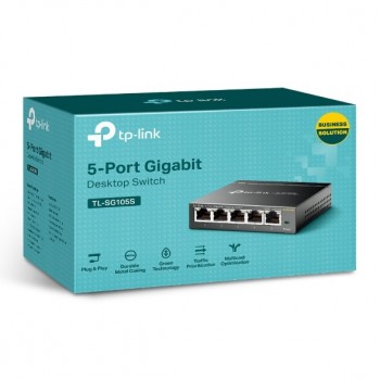 TP-LINK TL-SG105S switch No administrado L2 Gigabit Ethernet (10 100 1000) Negro