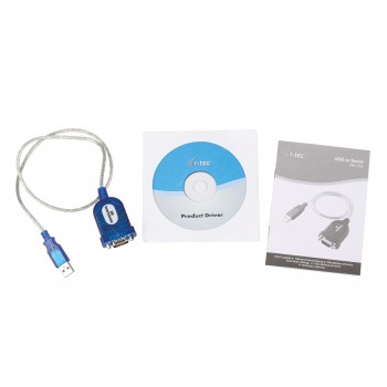 i-tec USB to Serial RS232 Adaptér, USB, RS-232, Macho Macho, Azul, Transparente USBSEAD
