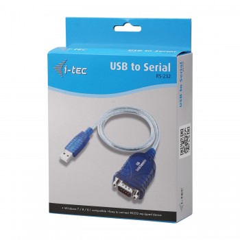 i-tec USB to Serial RS232 Adaptér, USB, RS-232, Macho Macho, Azul, Transparente USBSEAD