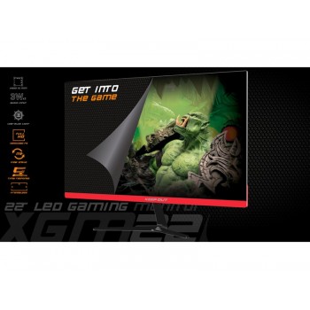 KEEPOUT XGM22 - 21.5 - Full HD - LED - 5 ms - Negro, Rojo - XGM22