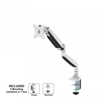 Newstar NM-D750WHITE, Abrazadera Atornillado, 9 kg, 25,4 cm (10"), 81,3 cm (32"), 100 x 100 mm, Blan