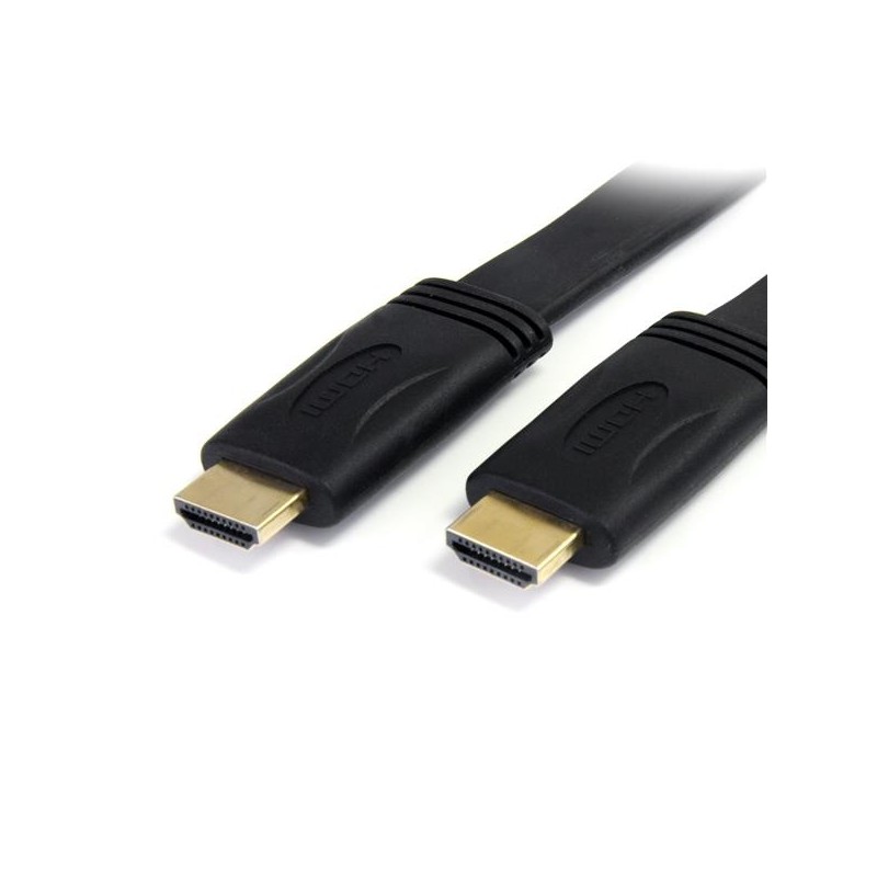 StarTech.com Cable HDMI de alta velocidad con Ethernet 3m Plano -2x HDMI Macho - Negro, 3,05 m, HDMI HDMIMM10FL