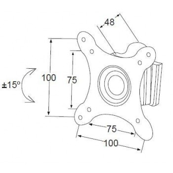 3GO TVSOP-A12 27 Negro soporte de pared para pantalla plana