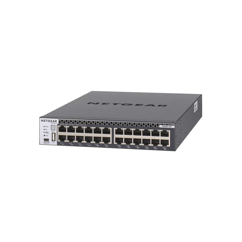 Netgear M4300-24X, Gestionado, L3, 10G Ethernet (100 1000 10000), Montaje en rack, 1U XSM4324CS-100NES