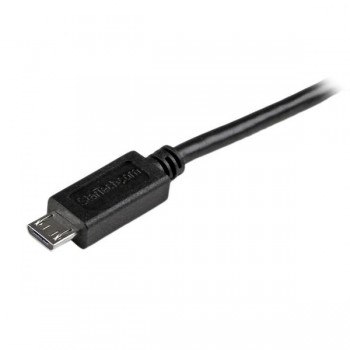 StarTech.com Cable Micro USB de 2m, USB A, Micro-USB B, Macho Macho, Níquel, Negro, PVC USBAUB2MBK