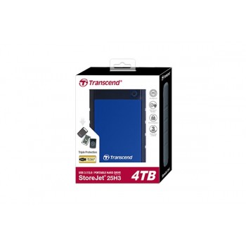 Transcend StoreJet 25H3 4TB USB 3.0 (3.1 Gen 1) Azul, Marina TS4TSJ25H3B