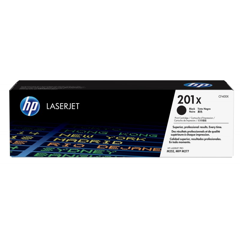 Cartucho de toner original LaserJet HP 201X negro de alta capacidad CF400X