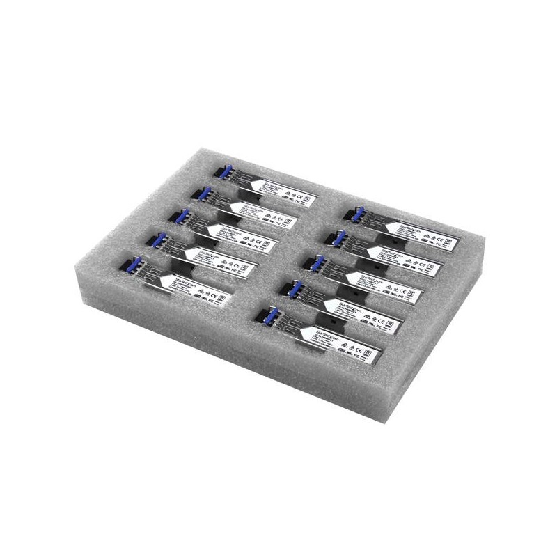 StarTech.com Paquete de 10 SFPs Gigabit de Fibra GLCLHSMD10ST