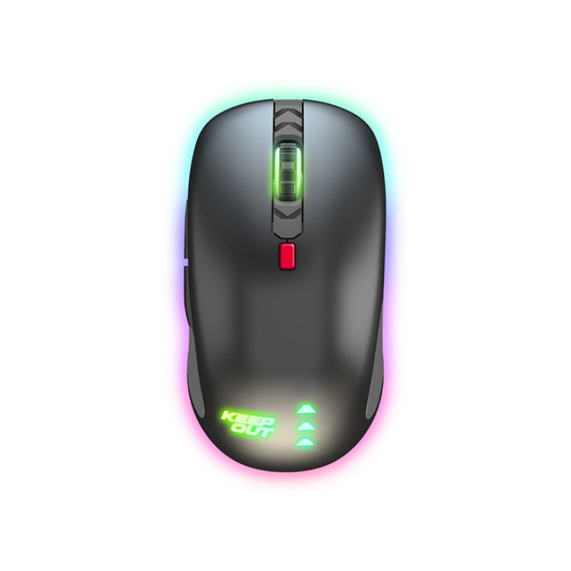 KEEPOUT X4Pro Óptico 2500 DPI Negro, Gris, Rojo X4PRO