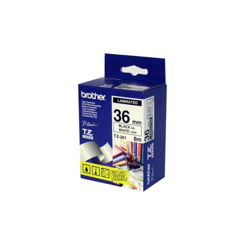 Brother - Tipo laminado - rollo (3.6 cm x 8 m) TZ-261