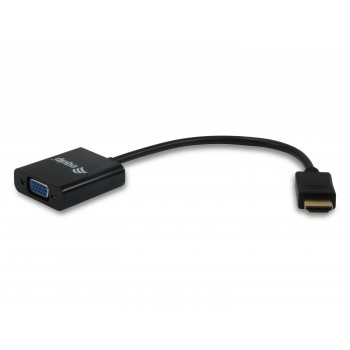 ADAPTADOR EQUIP 11903607 - CONECTORES HDMI MACHO   VGA HEMBRA - CON AUDIO - COLOR NEGRO