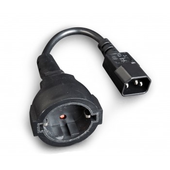 Gembird PC-SFC14M-01 0.15m C14 acoplador Negro cable de transmisión