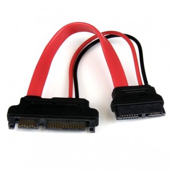 StarTech.com Adaptador Cable SATA 15cm Slimline Línea Delgada a SATA con Alimentación Corriente - He SLSATAADAP6