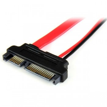 StarTech.com Adaptador Cable SATA 15cm Slimline Línea Delgada a SATA con Alimentación Corriente - He SLSATAADAP6