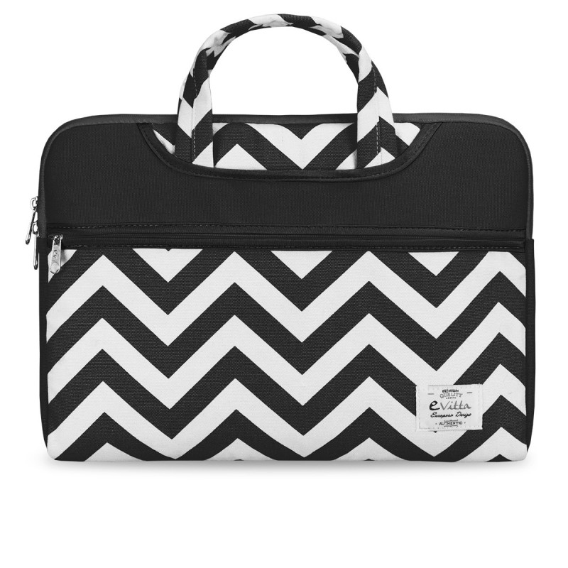 e-Vitta Chevron, Funda, 35,6 cm (14"), Tirante para hombro, 185 g, Negro, Blanco EVLS000050