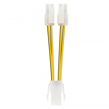CABLE ALIM. 4PIN H-4+4PIN M 15CM NANOCABLE 10.19.1401