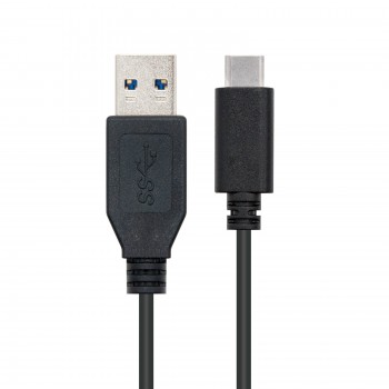 Nanocable USB 3.1, 1m, 1 m, 3.1 (3.1 Gen 2), USB C, USB A, Male connector Male connector, Negro 10.01.4001