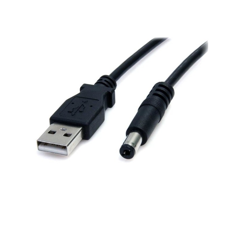 StarTech.com Cable de 91cm de alimentación USB A a M de Tipo Barril de 5,5mm, Macho Macho, USB A, Ba USB2TYPEM