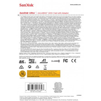 SanDisk Ultra 16GB MicroSDHC Clase 10 SDSQUAR-016G-GN6IA