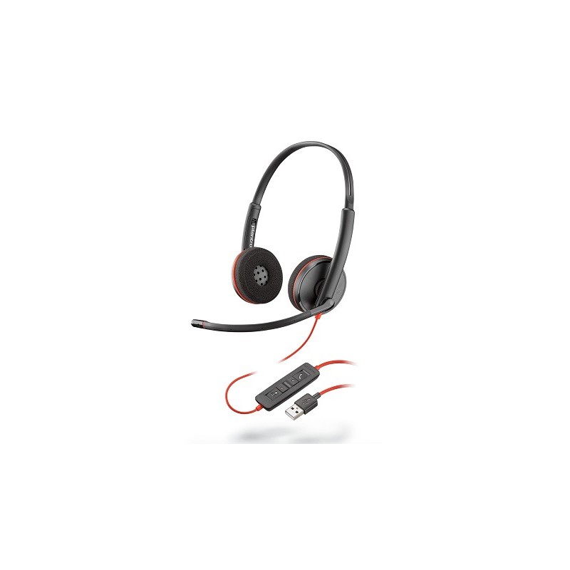 Plantronics Blackwire 3220 Supraaural Binaural Black 209745-101