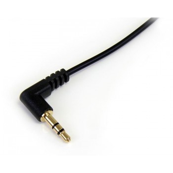 StarTech.com Cable de 1,8m de Audio Estéreo de 3,5mm Acodado en Ángulo a la Derecha - Macho a Macho, MU6MMSRA