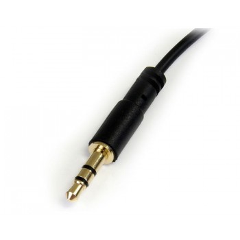 StarTech.com Cable de 1,8m de Audio Estéreo de 3,5mm Acodado en Ángulo a la Derecha - Macho a Macho, MU6MMSRA