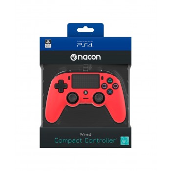 NACON Compact Controller Colour Edition, Gamepad,  PS4OFCPADRED
