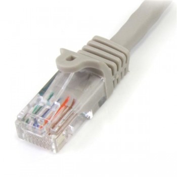 StarTech.com Cable de 2m Gris de Red Fast Ethernet Cat5e RJ45 sin Enganche - Cable Patch Snagless, R 45PAT2MGR