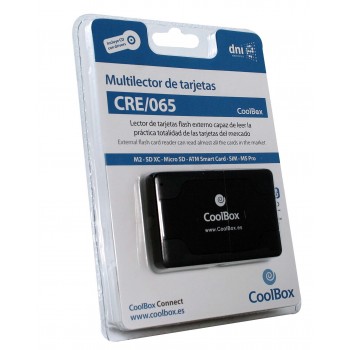 LECTOR TARJETAS EXTERNO + DNIe + SIM NEGRO CRE-065