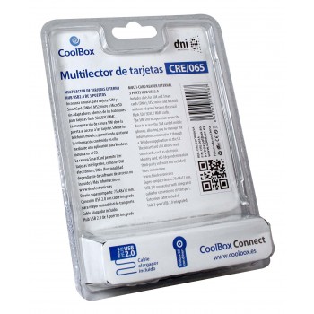LECTOR TARJETAS EXTERNO + DNIe + SIM NEGRO CRE-065
